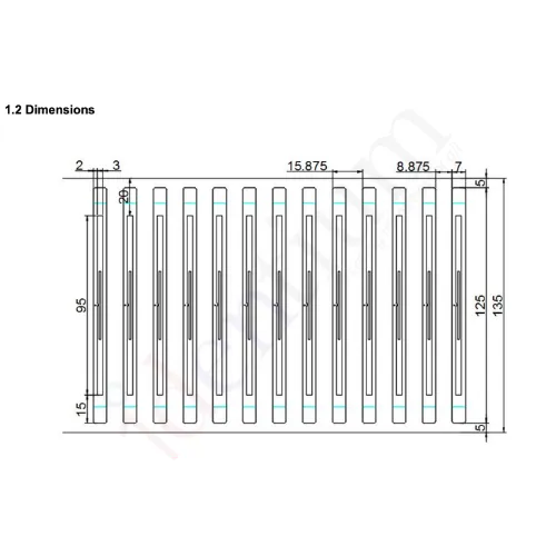 UHF RFID Library Label 125x7-H10 (125 × 7 mm), view 2