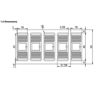 Small UHF RFID Label ID 4518-H10 (45 × 18 mm), view 2