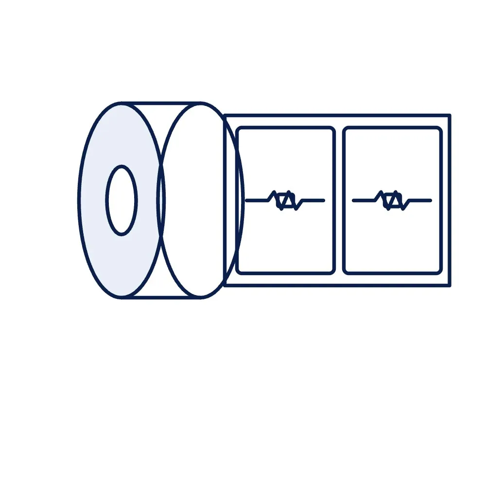 Blank UHF RFID Label Roll, 100 × 150 mm (4 × 6 in), Shipping Size