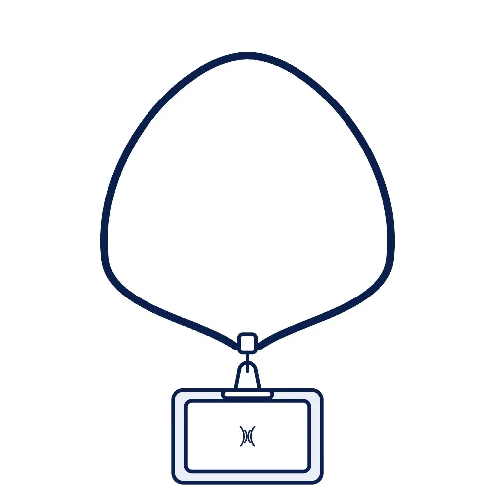ID Card Holder with Lanyard for RFID Cards (CR80, Vertical / Horizontal)