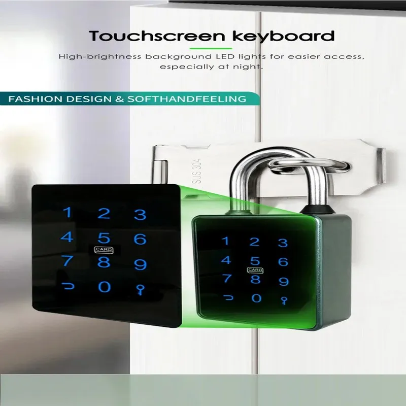 Smart Bluetooth Padlock ID-SPL-T55CTT (App, PIN, RFID Card, Key), view 2