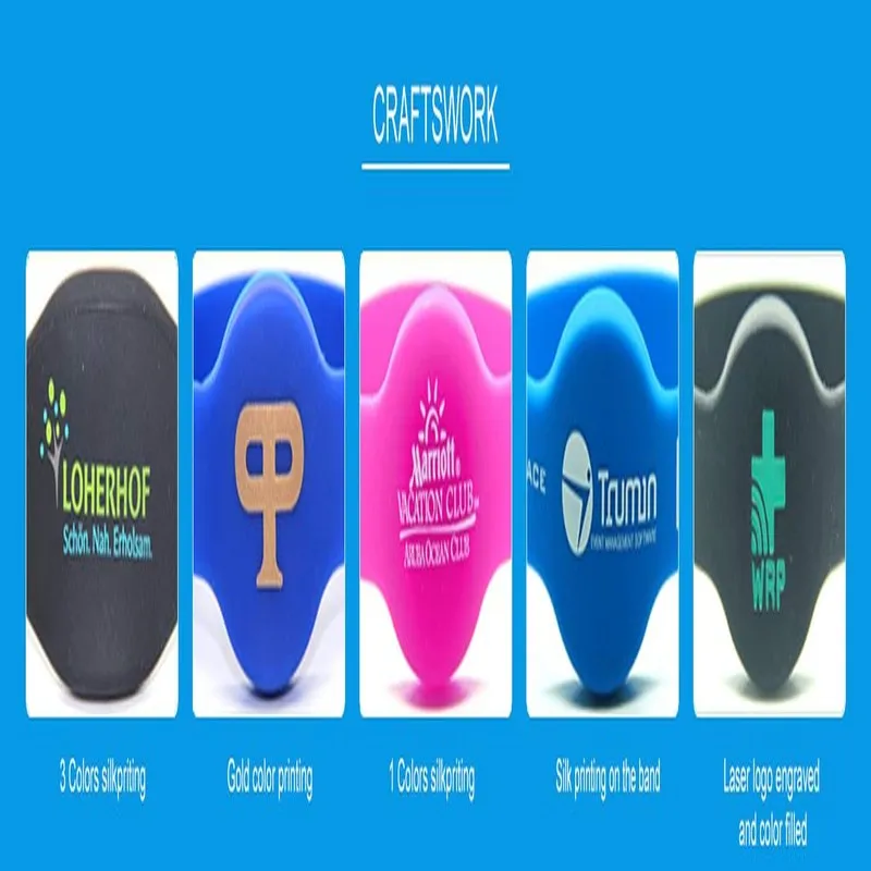 HF RFID Silicone Wristband ID-SW-HR002 (13.56 MHz, Custom Logo), view 3