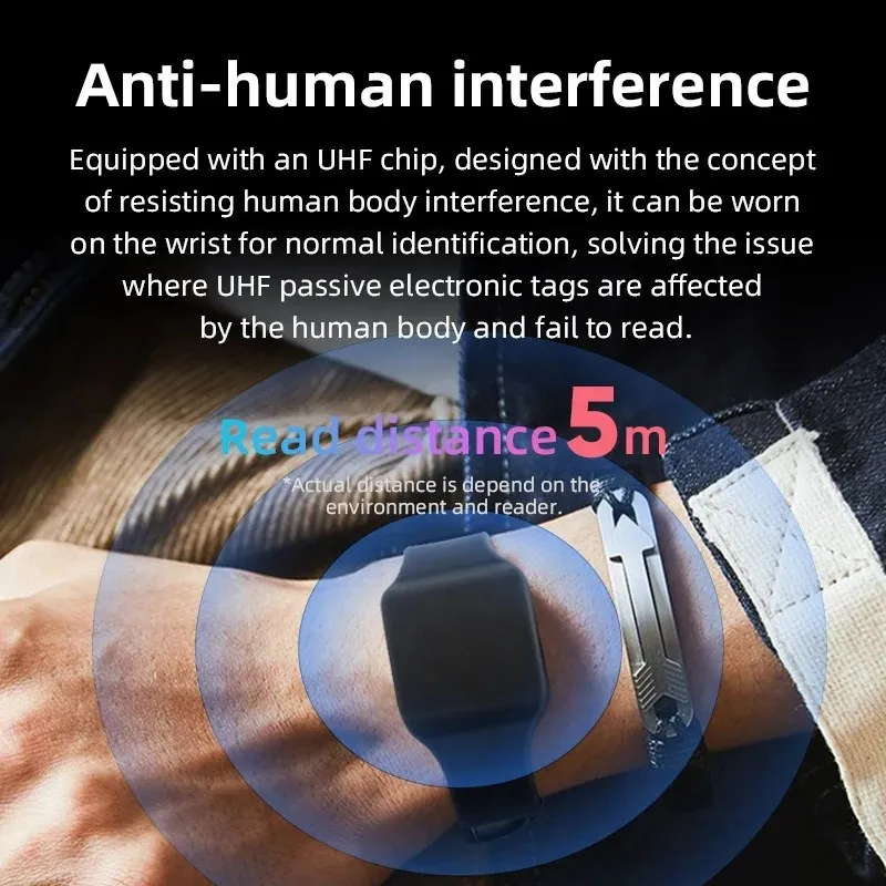 UHF RFID Silicone Wristband ID-UHF-WB860 (Long Range, Adjustable), view 2