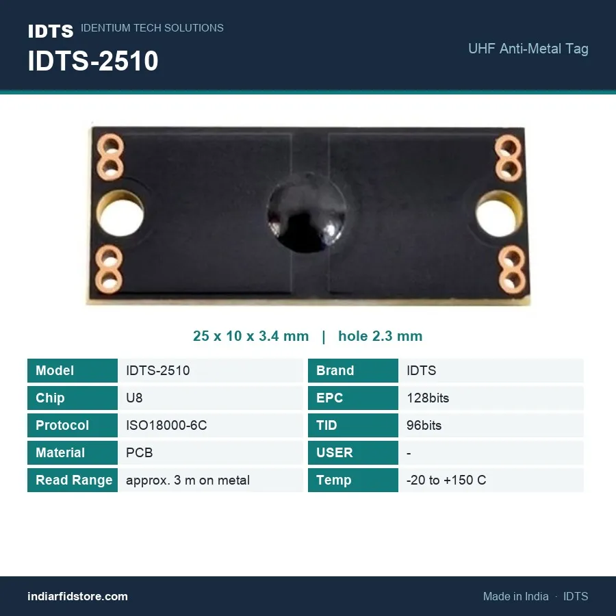 UHF On-Metal PCB RFID Tag IDTS-2510 (25 × 10 mm), view 2