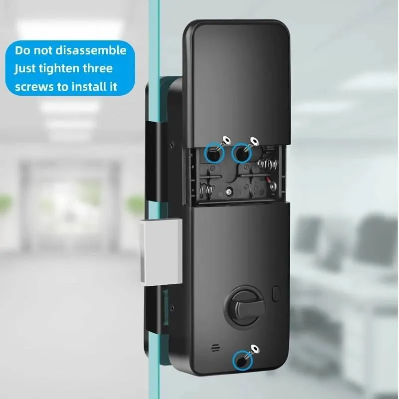 Fingerprint & RFID Glass Door Lock IDTS-GFL12 (Tuya App, Clamp-On), view 4