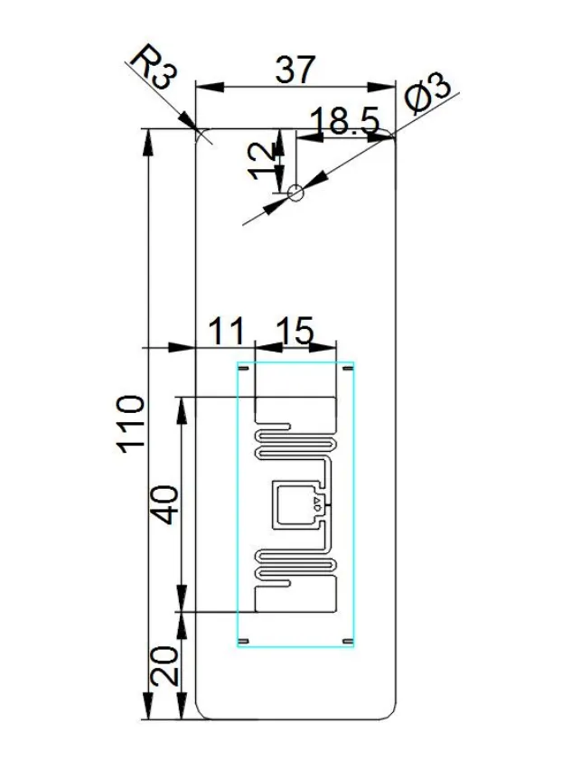 UHF RFID Hang Tag for Retail & Apparel IDTS-HT11037, view 2