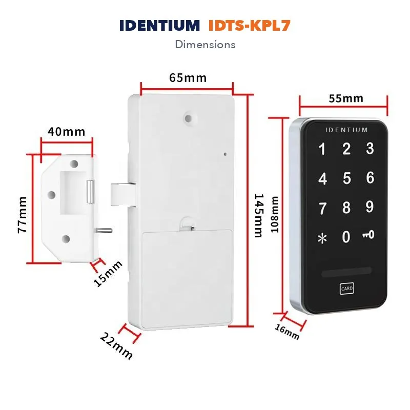 RFID Card & Password Keypad Cabinet Lock IDTS-KPL7 — image 5
