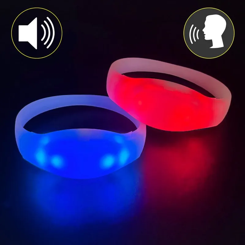 Sound-Activated LED Wristband IDTS-LWB15S (Silicone, No Controller)