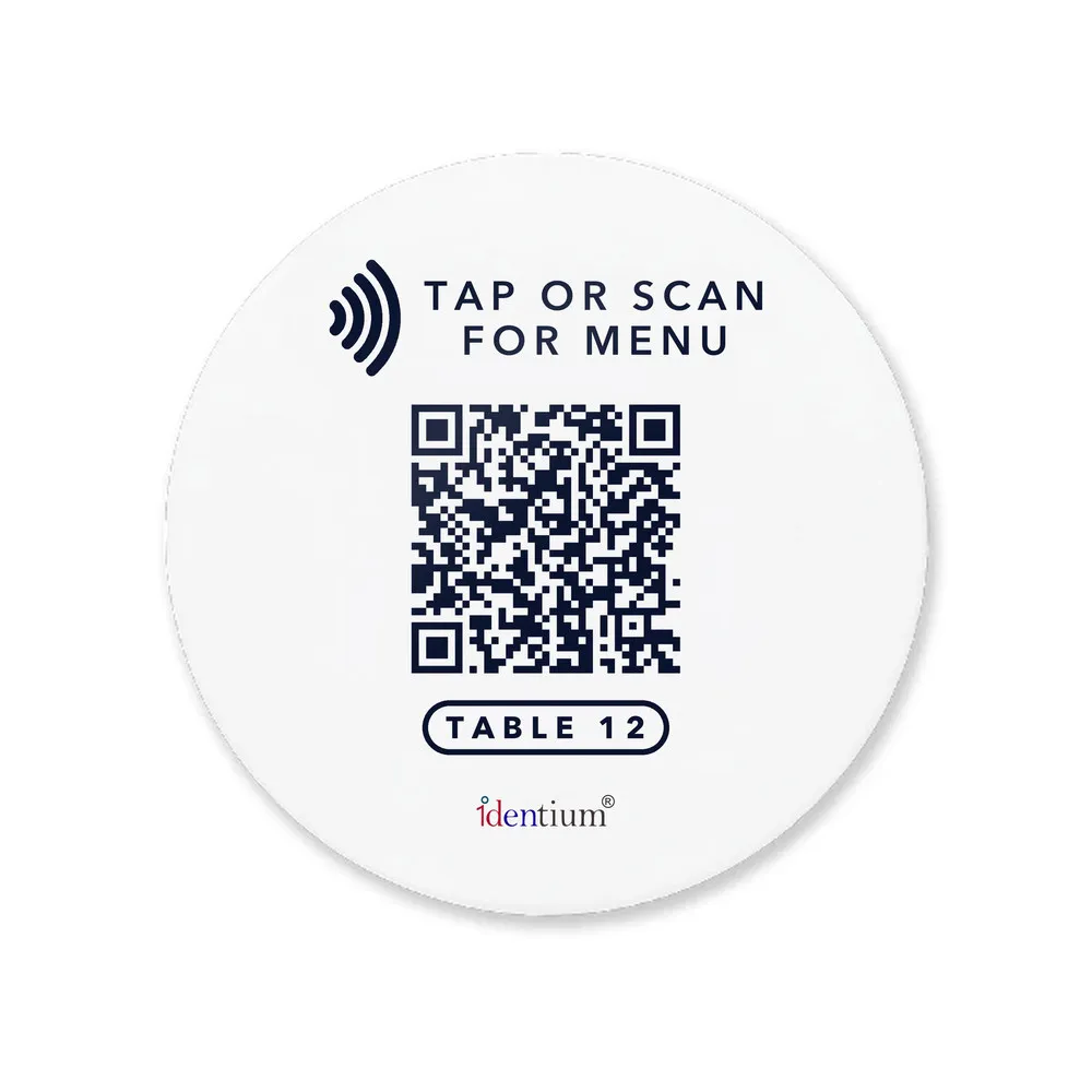 NFC Epoxy Table Tag IDTS-NTT50 for Tap-or-Scan Menus (50 mm)