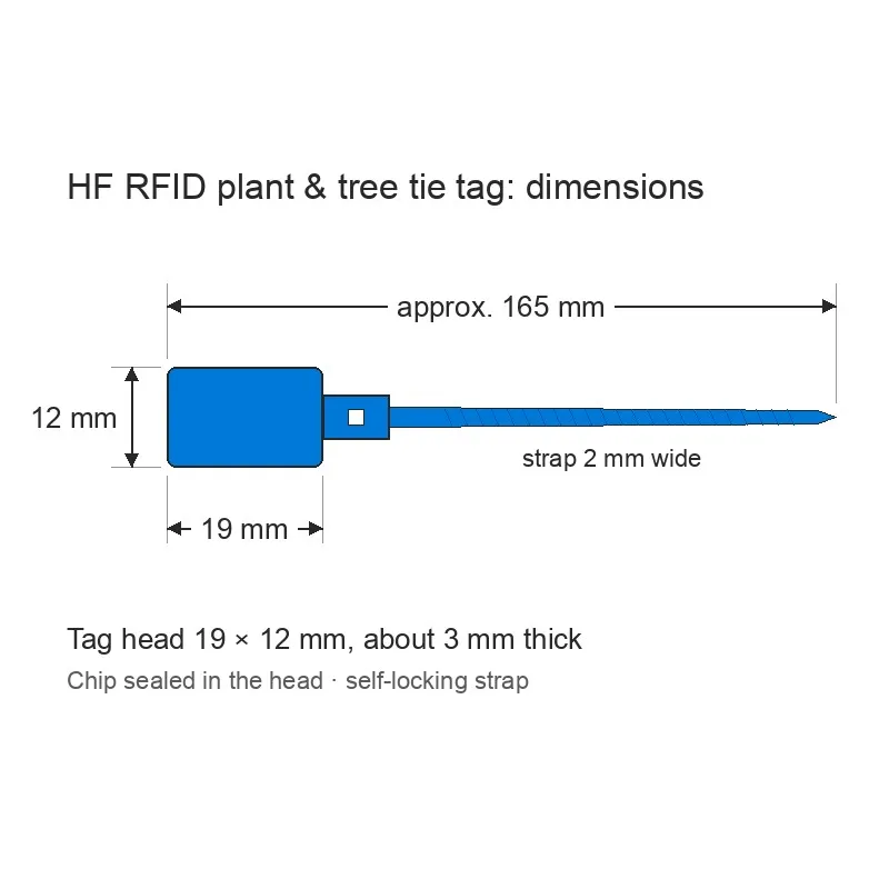 HF RFID Plant & Tree Tag IDTS-PTH165 (13.56 MHz Cable Tie), view 3