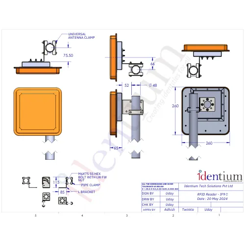 UHF Integrated Reader IF9C (9 dBi, Ethernet, RS485, Wiegand, Relay), view 2