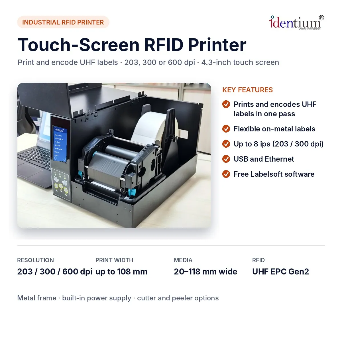 Industrial RFID Printer iX4RT with Touch Screen (203 / 300 / 600 dpi)