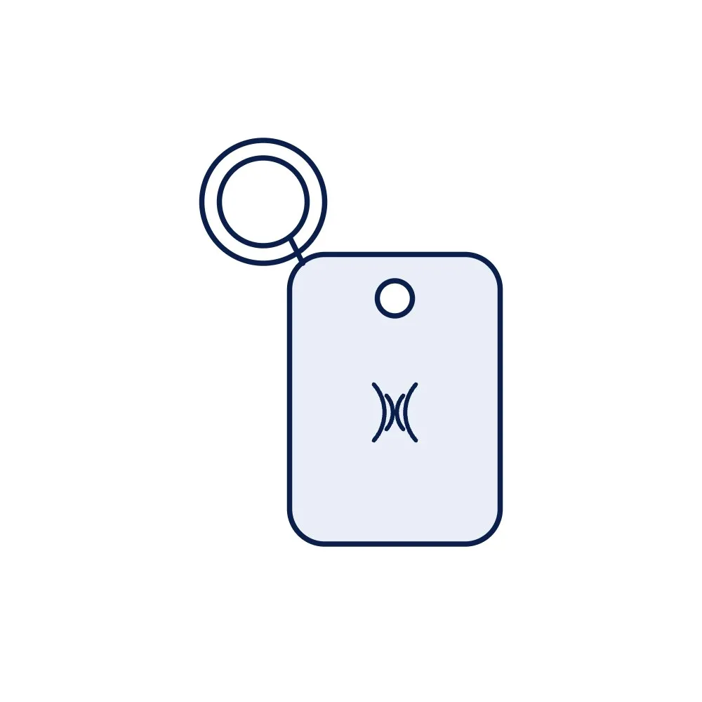 NFC Review Keychain, NTAG213 (Epoxy or PVC Tag with Keyring)