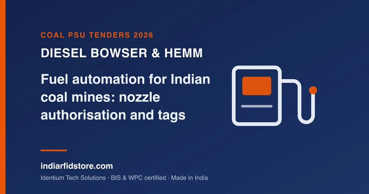 RFID Diesel Bowser and HEMM Fuel Automation in Indian Coal Mines: Tender Scope, Nozzle Authorisation and Tag Selection