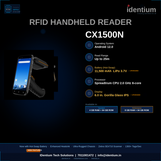 CX1500N UHF Handheld Reader