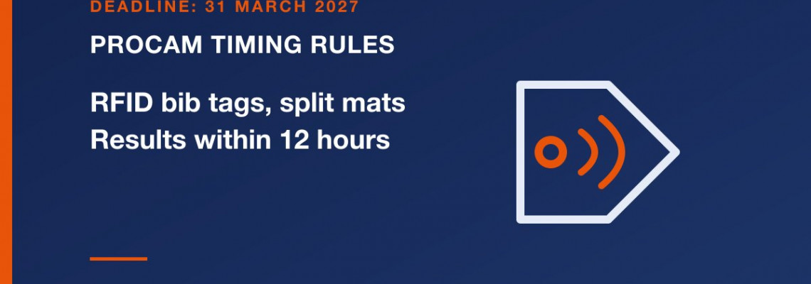 Procam Timing Certificate Rules: RFID Bib Tags, Split Mats, 12-Hour Results by 31 March 2027