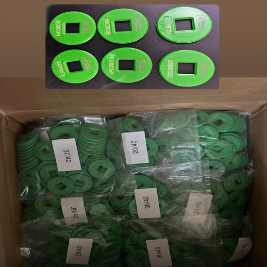 RFID HF Mifare 1K 4K Coin Tag – 50mm with Hole for Petrol & Asset Tracking