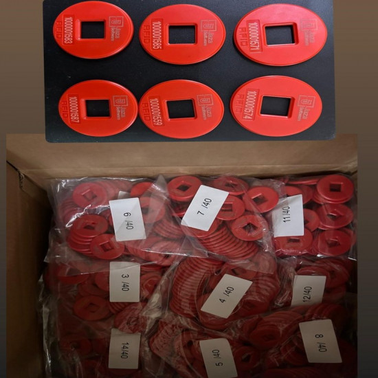 RFID HF Mifare 1K 4K Coin Tag – 50mm with Hole for Petrol & Asset Tracking