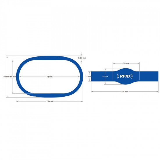 Waterproof Dual Frequency RFID Silicone Wristband – HF & UHF