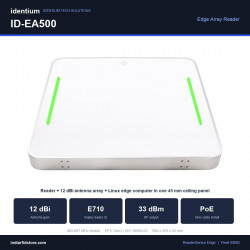 ID-EA500 Edge Array Reader – Ceiling UHF RFID Reader with Integrated 12 dBi Antenna Array & Linux Edge Computer | Impinj E710