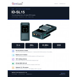 ID-SL15 UHF RFID Sled Reader – 15m Range Bluetooth Handheld for Phones & Tablets | IDentium