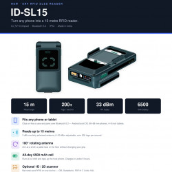 ID-SL15 UHF RFID Sled Reader – 15m Range Bluetooth Handheld for Phones & Tablets | IDentium