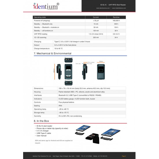 ID-SL15 UHF RFID Sled Reader – 15m Range Bluetooth Handheld for Phones & Tablets | IDentium ID-SL15 UHF RFID Sled Reader – 15m Range Bluetooth Handheld for Phones & Tablets | IDentium