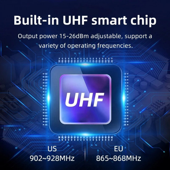 UHF RFID Card Reader 860-960MHz – Wiegand 26/34 RS485 ISO18000-6C Access Control