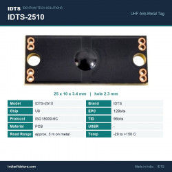 IDTS-2510 UHF On-Metal RFID PCB Tag 25 x 10 mm | Tool Crib & IT Asset Tracking IDTS-2510 UHF On-Metal RFID PCB Tag 25 x 10 mm | Tool Crib & IT Asset Tracking
