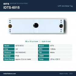 IDTS-6015 UHF On-Metal RFID PCB Tag 60x15x4 mm Screw-Mount Anti-Metal Tag for Machinery & Tools IDTS-6015 UHF On-Metal RFID PCB Tag 60x15x4 mm Screw-Mount Anti-Metal Tag for Machinery & Tools