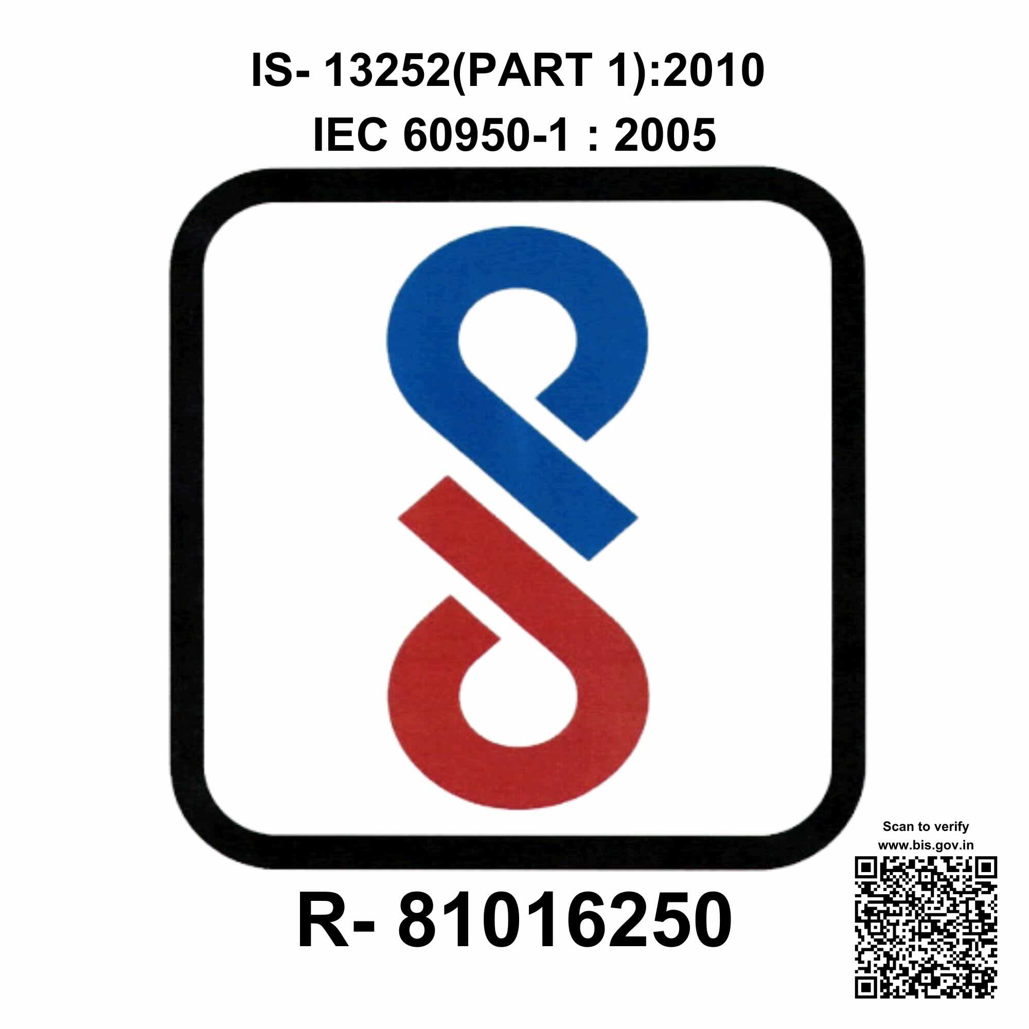 BIS Certificate - Bureau of Indian Standards - IDentium RFID